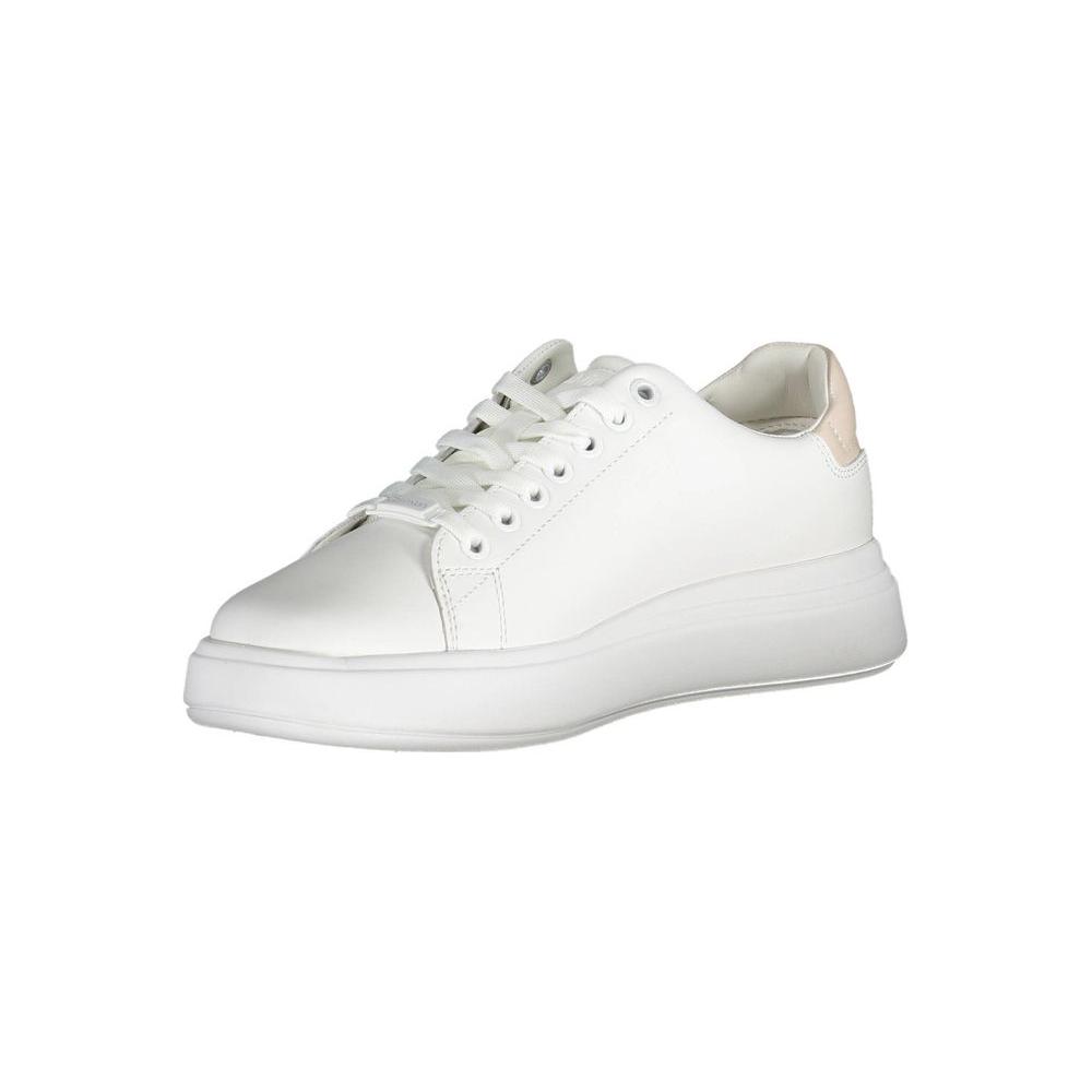 Calvin Klein White Leather Women Sneaker Calvin Klein Light Gray