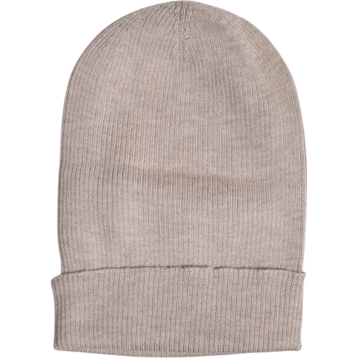 Dolce & Gabbana Beige Cashmere Knitted Winter Beanie Hat