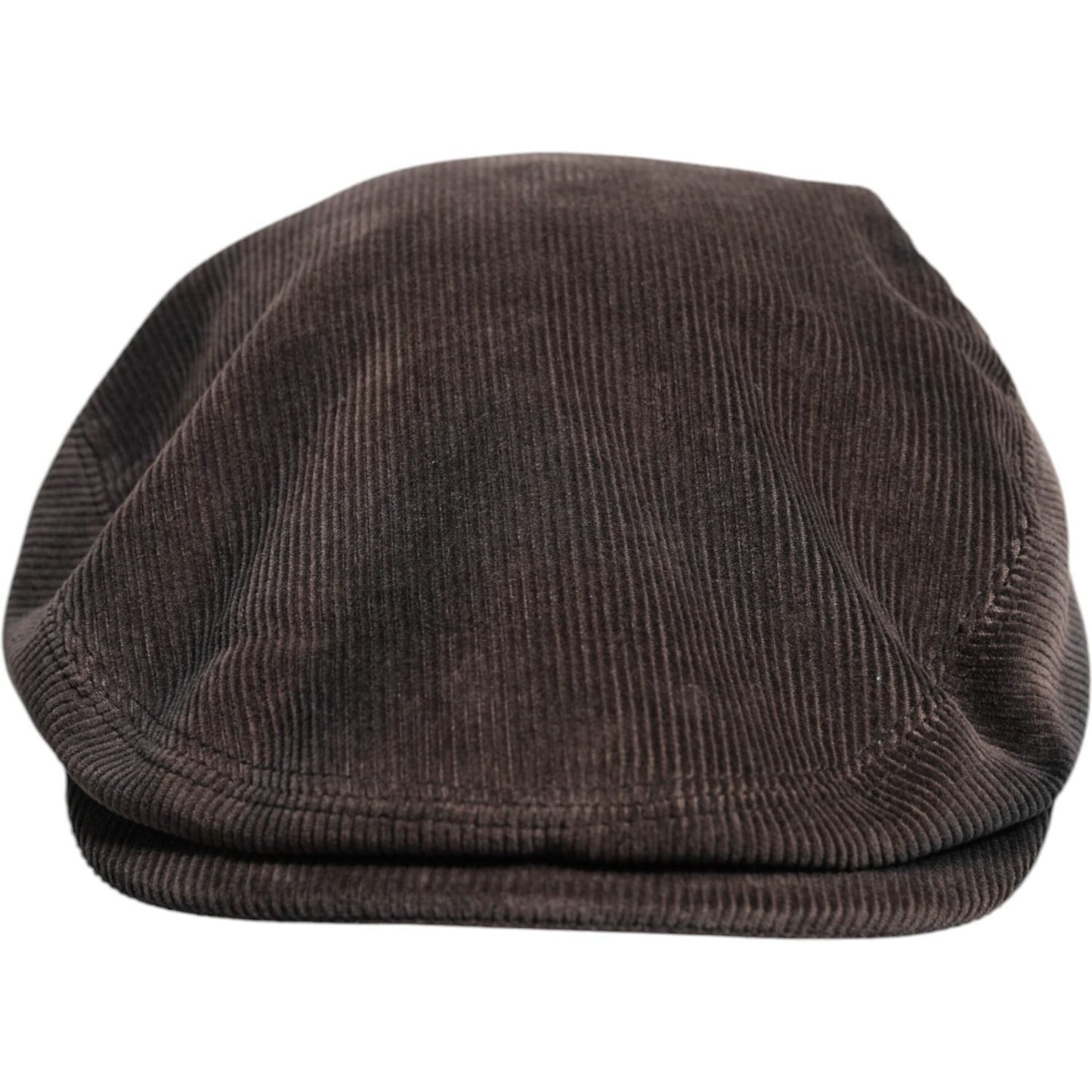 Dolce & Gabbana brown cotton newsboy cap, cabbie style hat with logo, 100% authentic, made in Italy.
