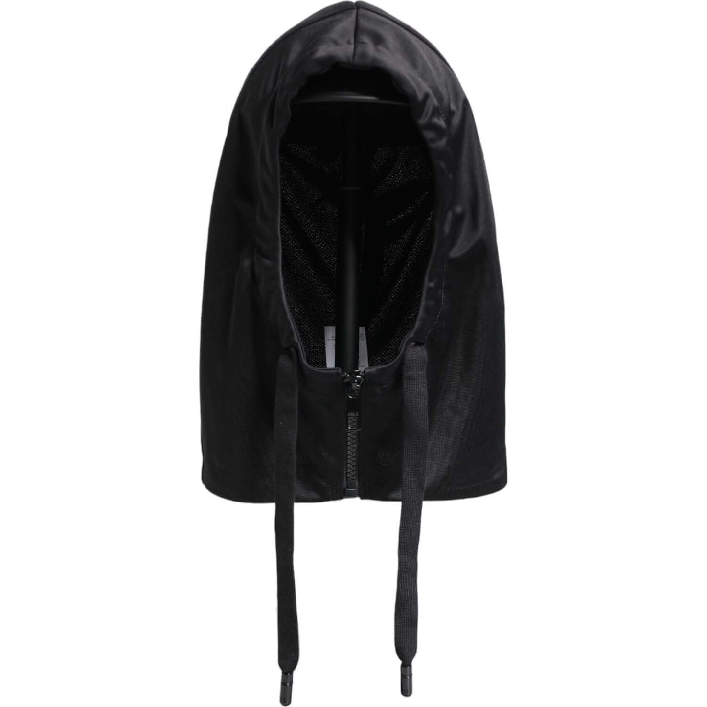 Dolce & Gabbana women's black polyester head wrap hat with logo, made in Italy.