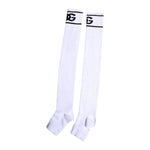 Dolce & Gabbana White Cotton DG Logo Print Open Toe Socks SCS2237