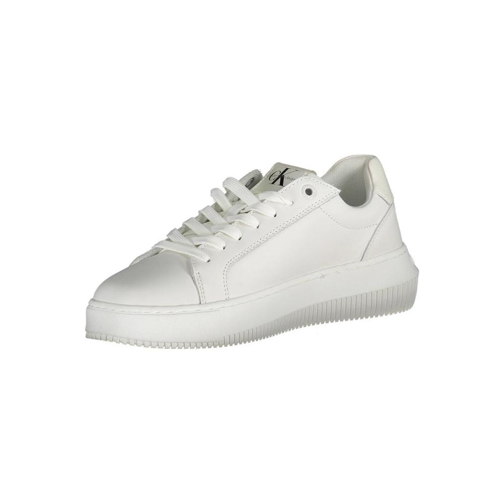 Calvin Klein White Leather Women Sneaker Calvin Klein Light Gray