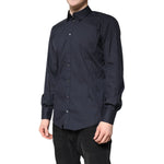 Dolce & Gabbana Dark Blue MARTINI Cotton Formal Dress Shirt TSH86365-40