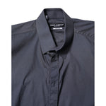 Dolce & Gabbana Dark Blue MARTINI Cotton Formal Dress Shirt TSH86365-40