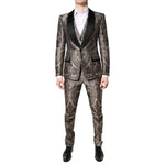 Dolce & Gabbana Multicolor Jacquard Single Breasted 3 Piece Suit KOS2275-46