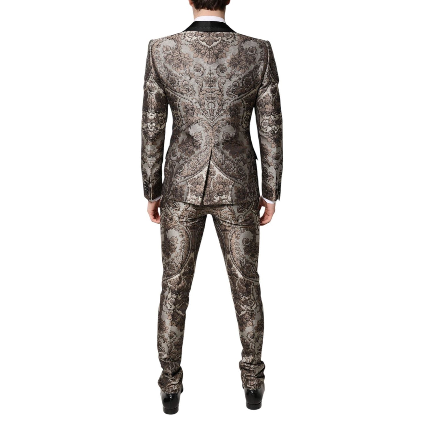 Dolce & Gabbana Multicolor Jacquard Single Breasted 3 Piece Suit KOS2275-46