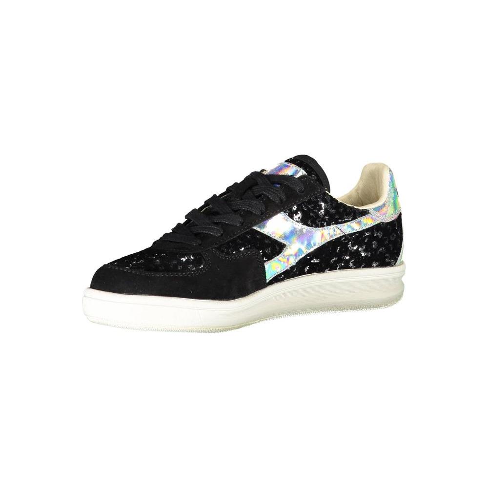 Diadora Black Leather Womens Sneaker Diadora Black