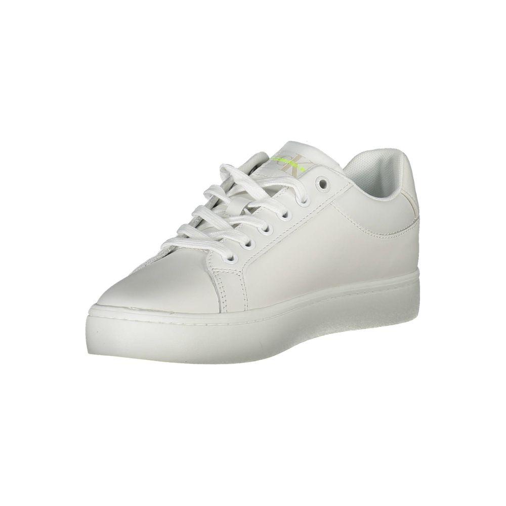 Calvin Klein White Leather Women Sneaker Calvin Klein Light Gray