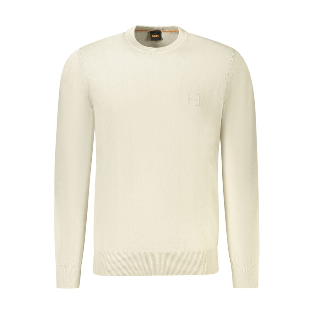 Hugo Boss Beige Cotton Men Sweater BO-34580-XXL