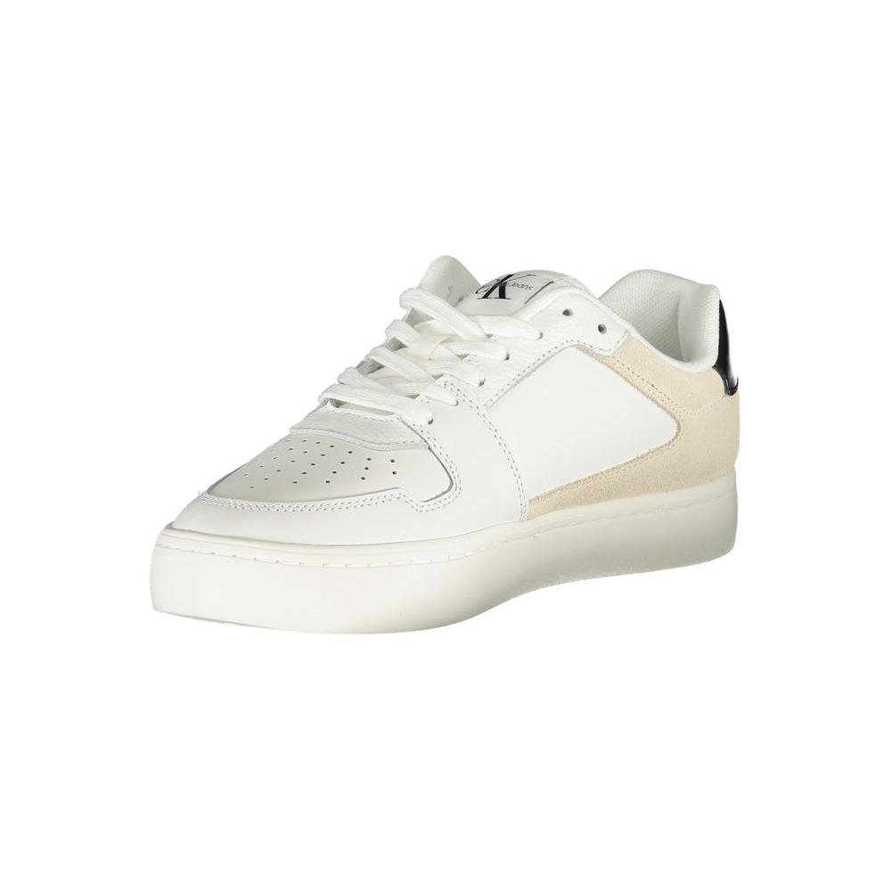 Calvin Klein White Polyester Sneaker Calvin Klein Light Gray
