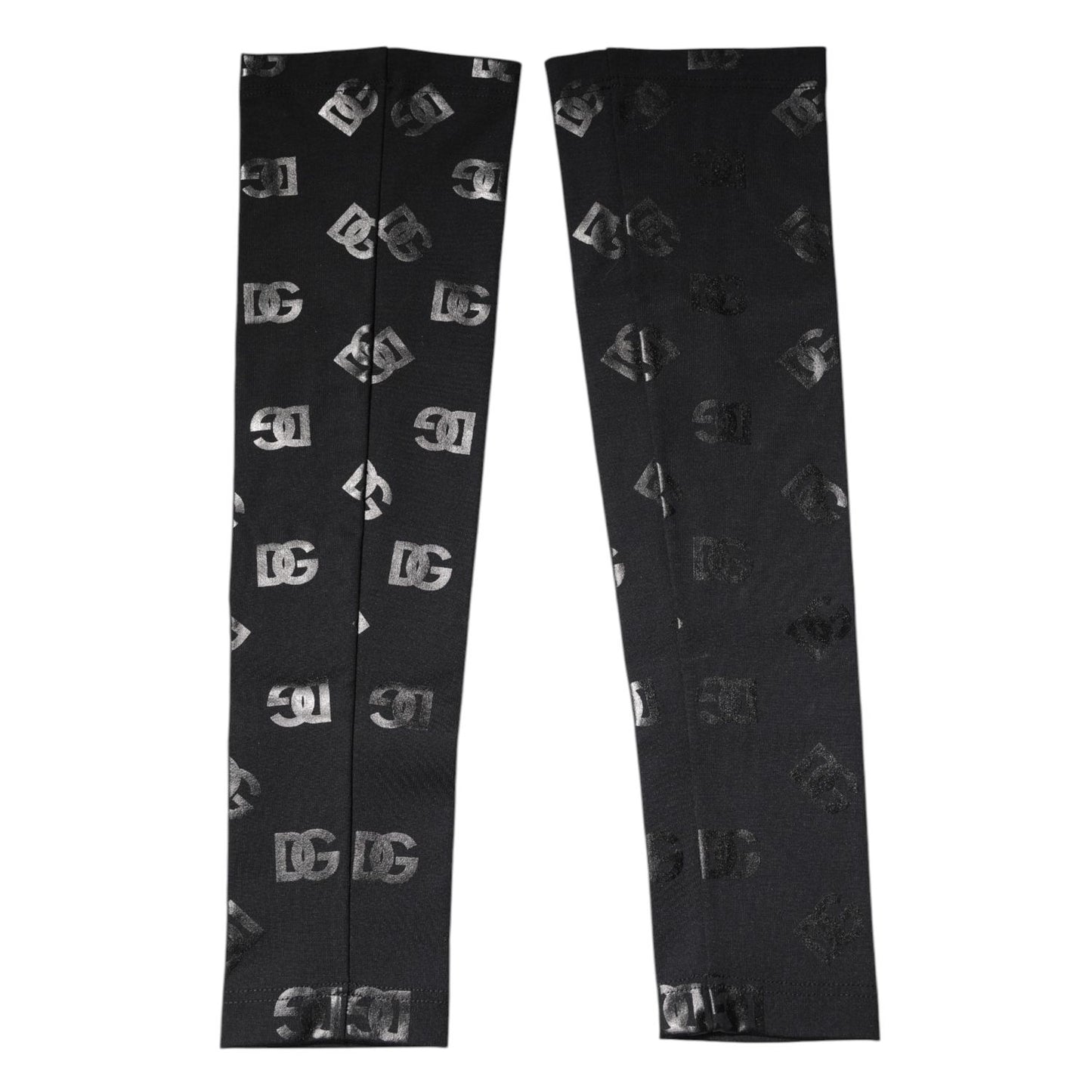 Dolce & Gabbana Black DG Logo Monogram Wool Stretch Arm Sleeves SCS2262