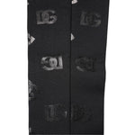 Dolce & Gabbana Black DG Logo Monogram Wool Stretch Arm Sleeves SCS2262