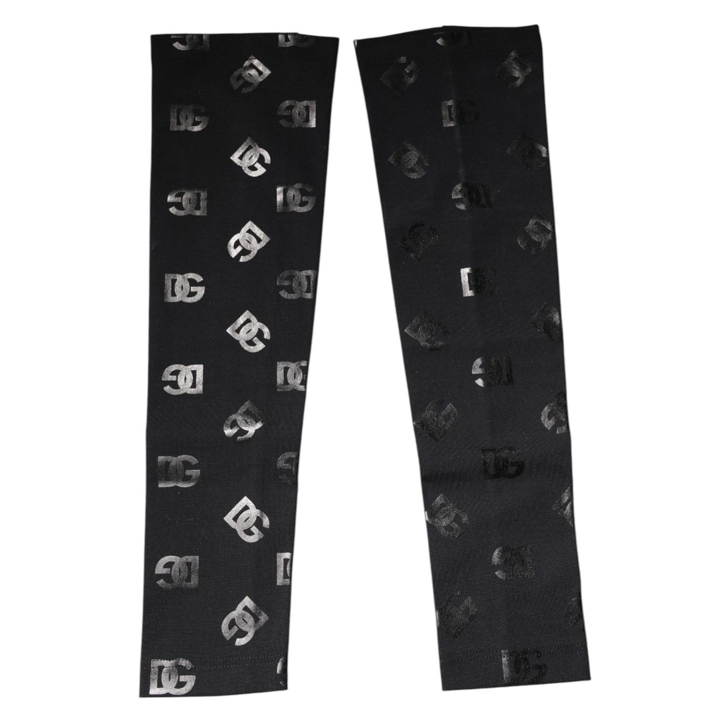 Dolce & Gabbana Black DG Logo Monogram Wool Stretch Arm Sleeves SCS2262
