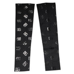 Dolce & Gabbana Black DG Logo Monogram Wool Stretch Arm Sleeves SCS2262