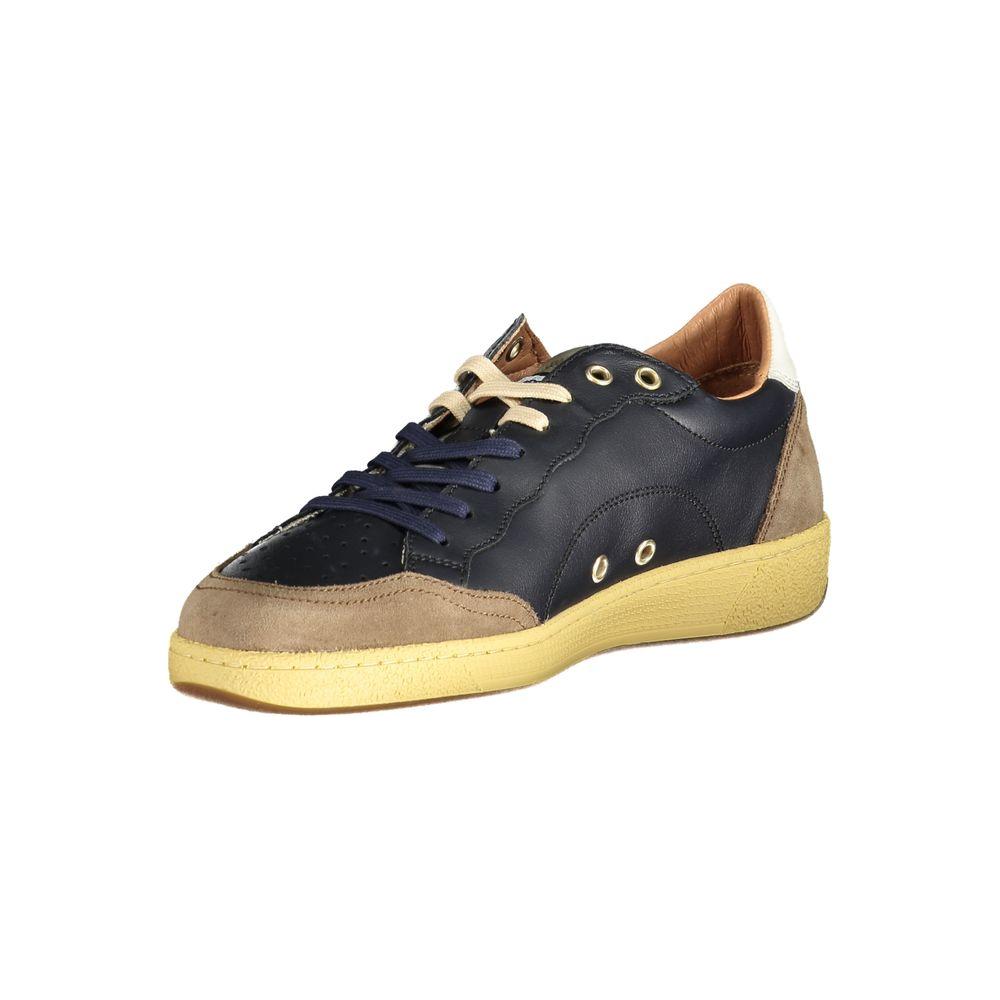 Blauer brown polyester sneaker with laces, contrast details, and logo for sports style and comfort.