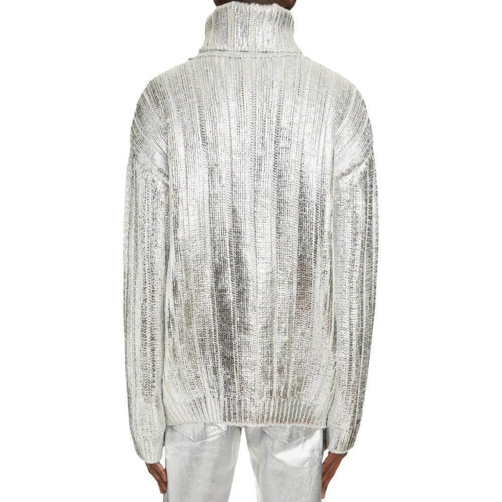 Balmain Brown Wool Men Turtleneck Sweater BA-15360-M