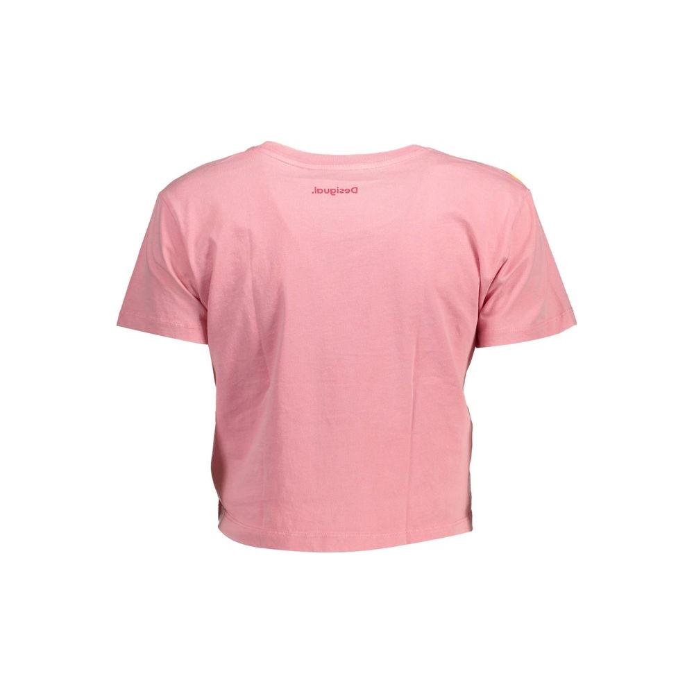 Desigual Pink Cotton Women Top Desigual Light Pink