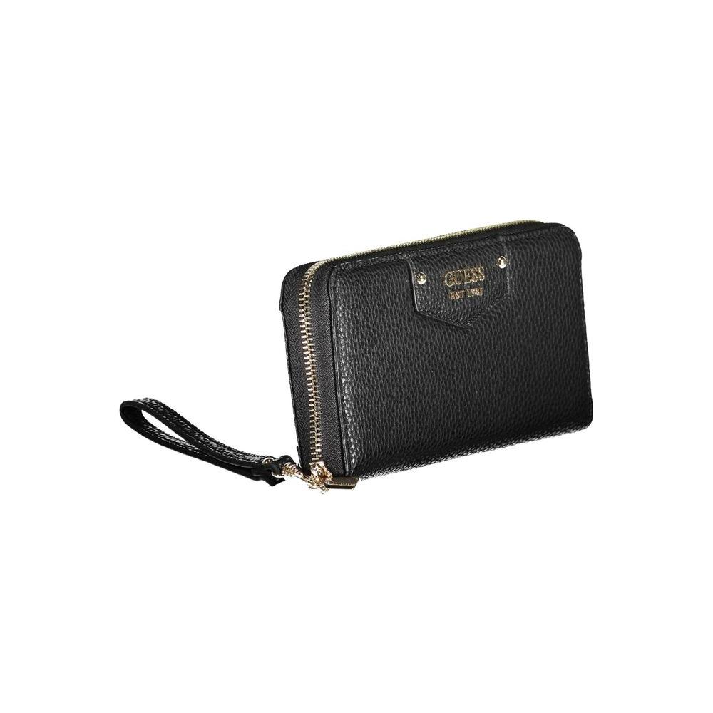Guess Jeans Black Polyethylene Women Wallet Guess Jeans Dark Slate Gray