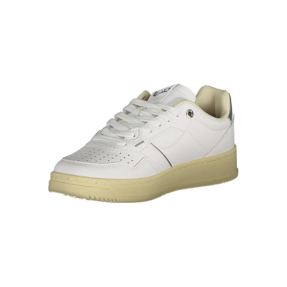 Gas White Artificial Leather Sneaker Gas Gray