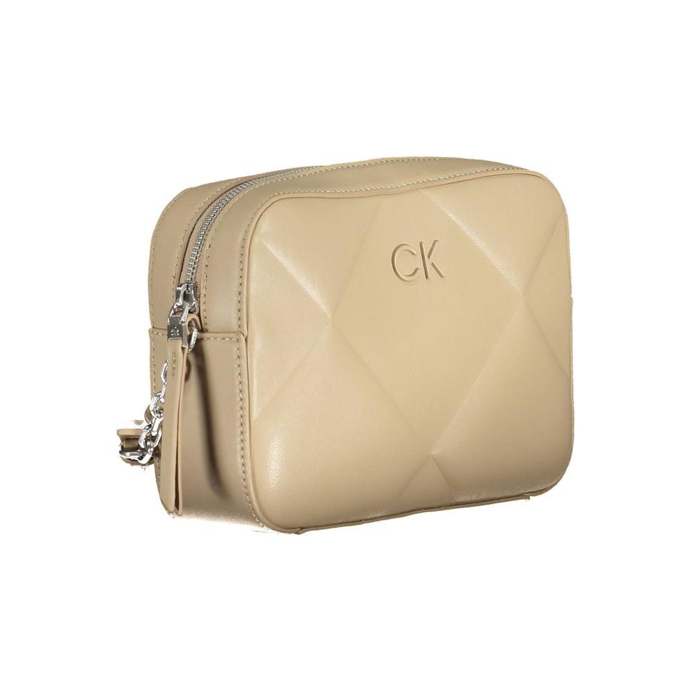 Calvin Klein Beige Polyester Handbag Calvin Klein Tan