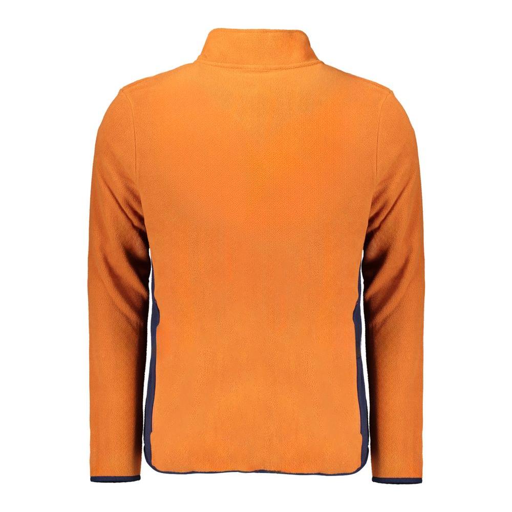 Back view of Norway 1963 brown polyester men sweater with contrasting details, perfect for casual or stylish occasions.