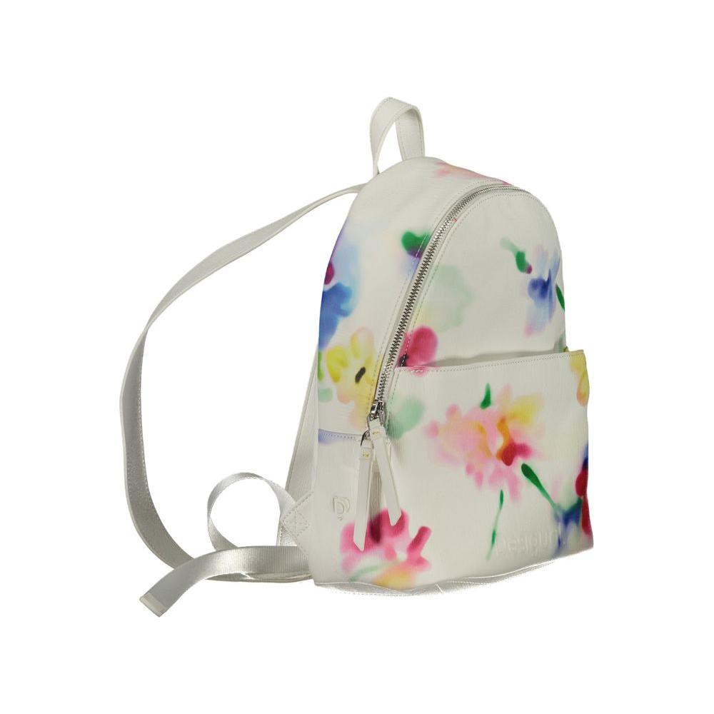 Desigual White Polyester Backpack