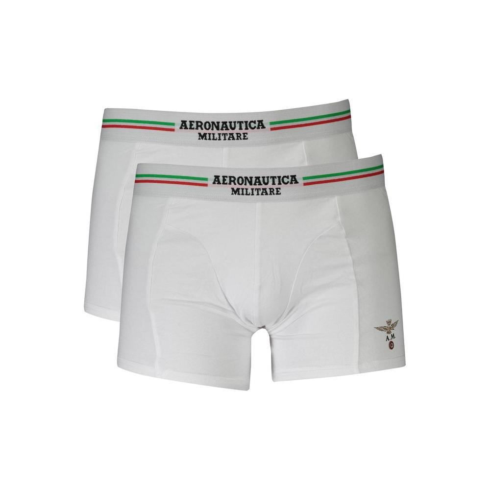 Aeronautica Militare White Cotton Underwear