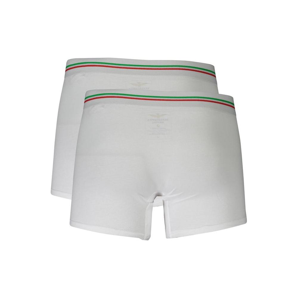 Aeronautica Militare White Cotton Underwear