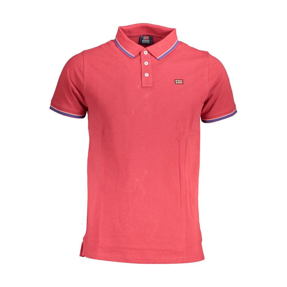 Norway 1963 Red Cotton Men Polo Shirt