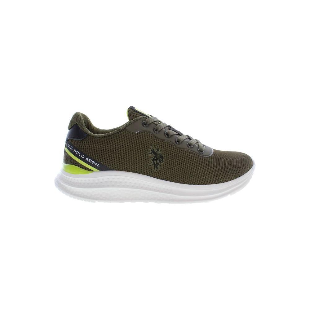 U.S. POLO ASSN. Green Polyester Men Sneaker