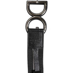 Dolce & Gabbana Black Polyester Logo Print DG Buckle Belt