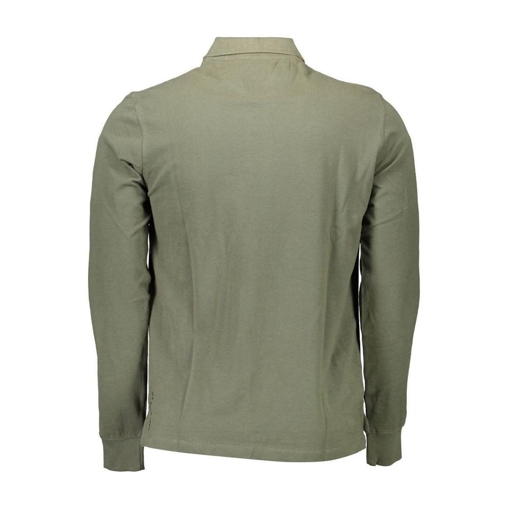 U.S. POLO ASSN. Green Cotton Men Polo Shirt