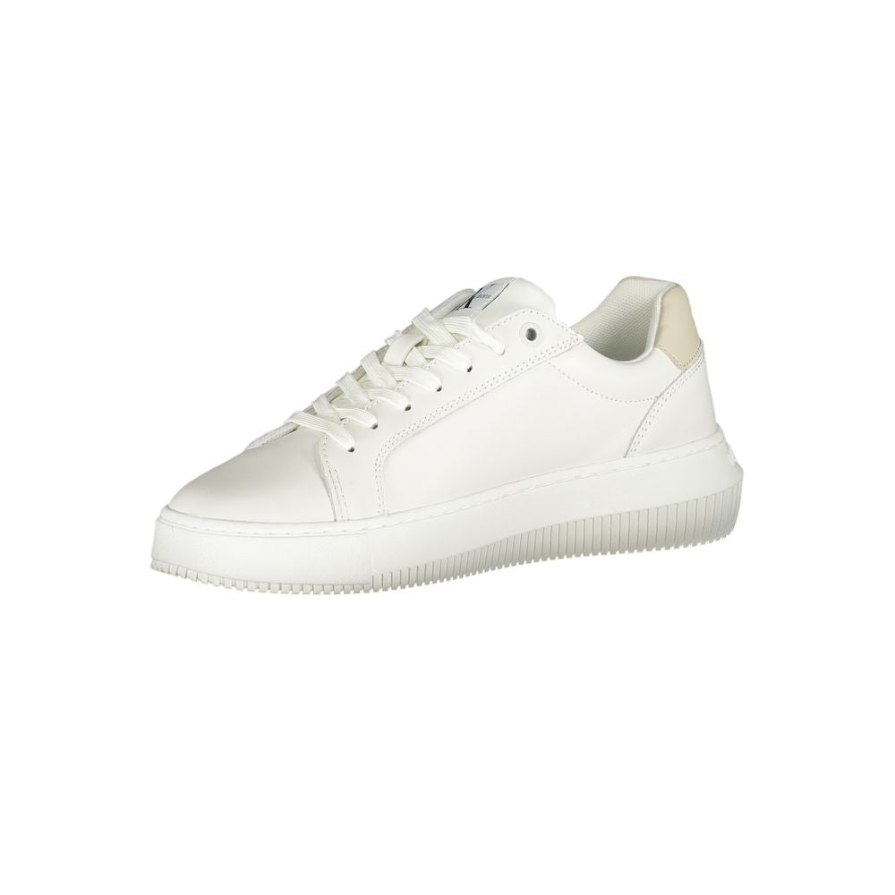 Calvin Klein Chic White Lace-Up Sneakers with Contrast Details CA-25025-EU40/US10