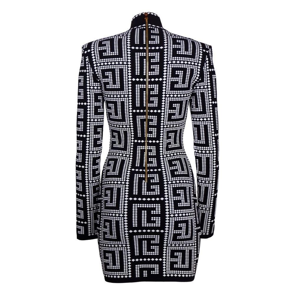 Balmain Black Viscose Dress BA-15394-IT38|XS