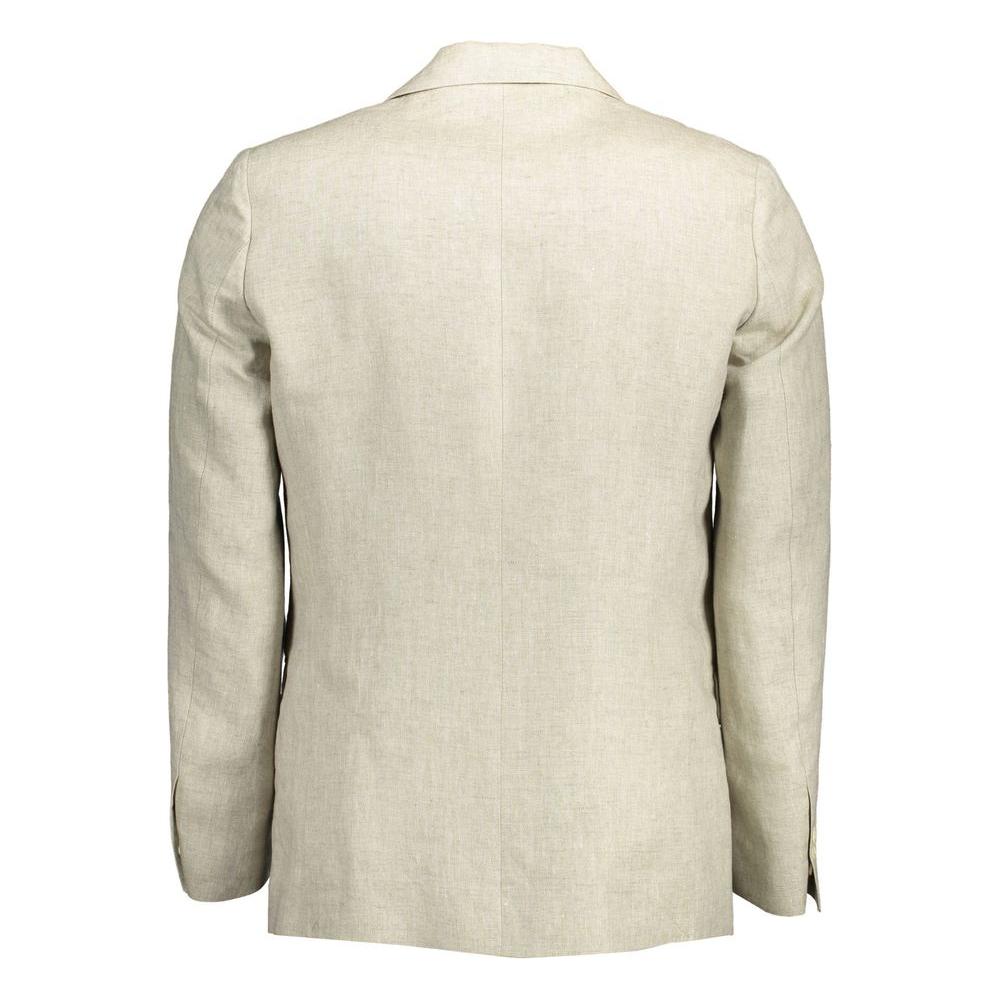 Gant Beige Linen Men Jacket