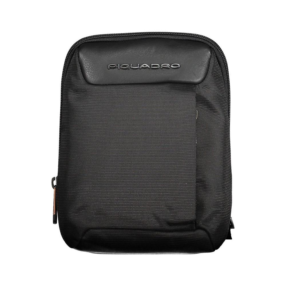 Piquadro Black Recycled Polyethylene Men Shoulder Bag