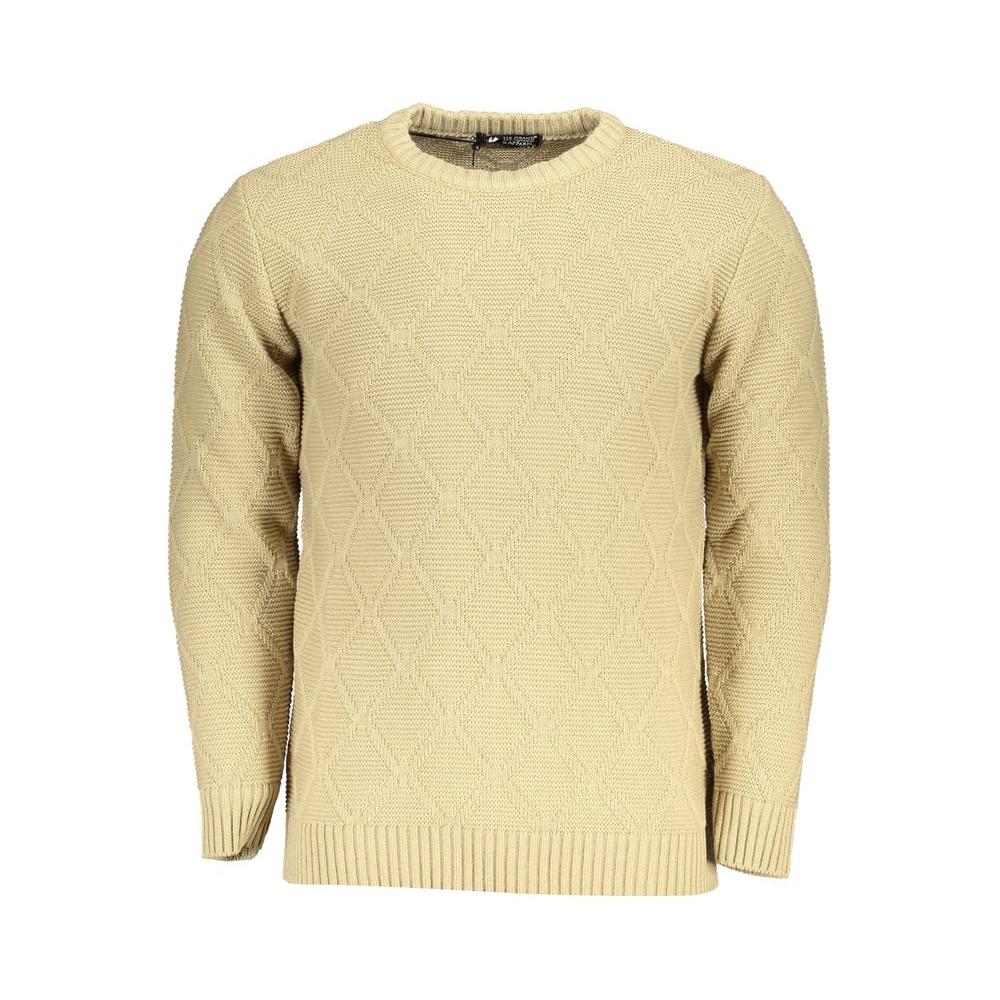 U.S. Grand Polo Elegant Diamond Pattern Crew Neck Sweater