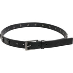 Dolce & Gabbana Black Luxury Leather DG Studs Buckle Belt