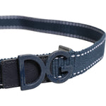 Dolce & Gabbana Blue Cotton Leather DG Logo Metal Buckle Belt