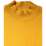 SIGNS Yellow Stripe Long Sleeve Overcoat Pullover Sweater