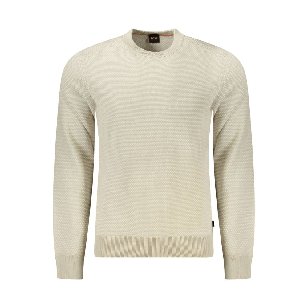 Hugo Boss Beige Cotton Men Sweater BO-34608-XL
