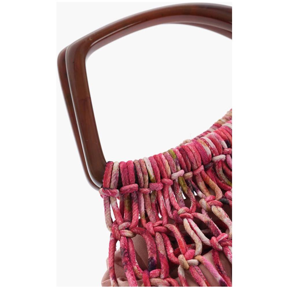 Dries Van Noten Mesh hand Bag With Maxi Fringes