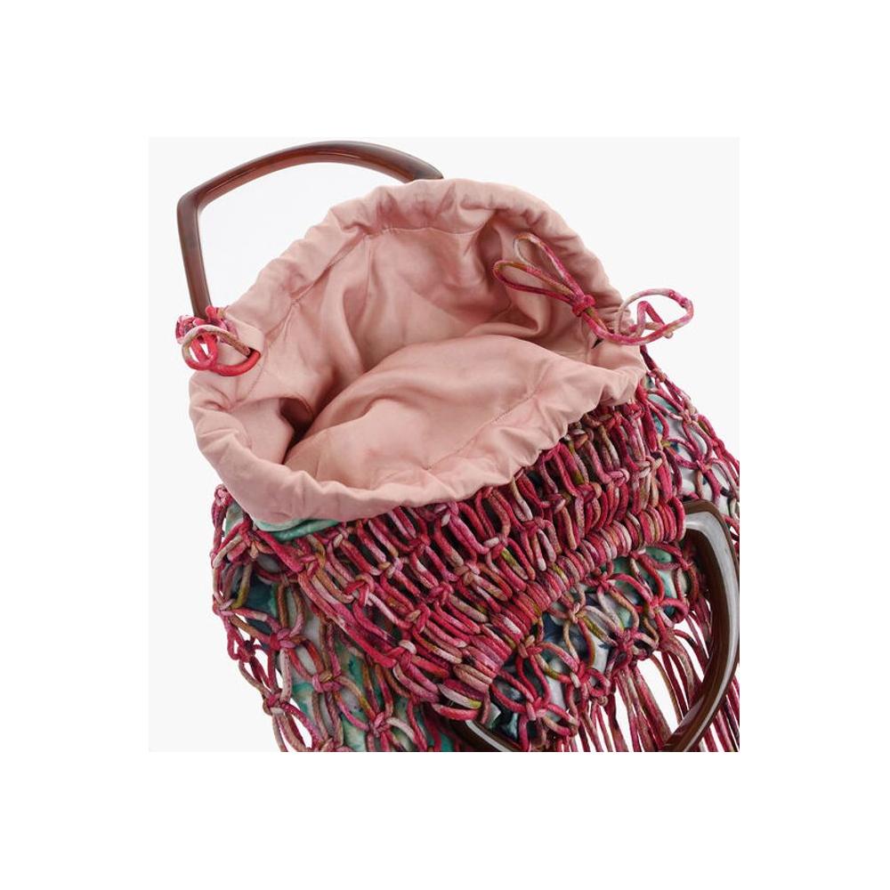 Dries Van Noten Mesh hand Bag With Maxi Fringes
