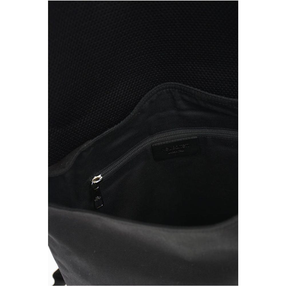 Neil Barrett solid color nylon CITY FLAP backpack