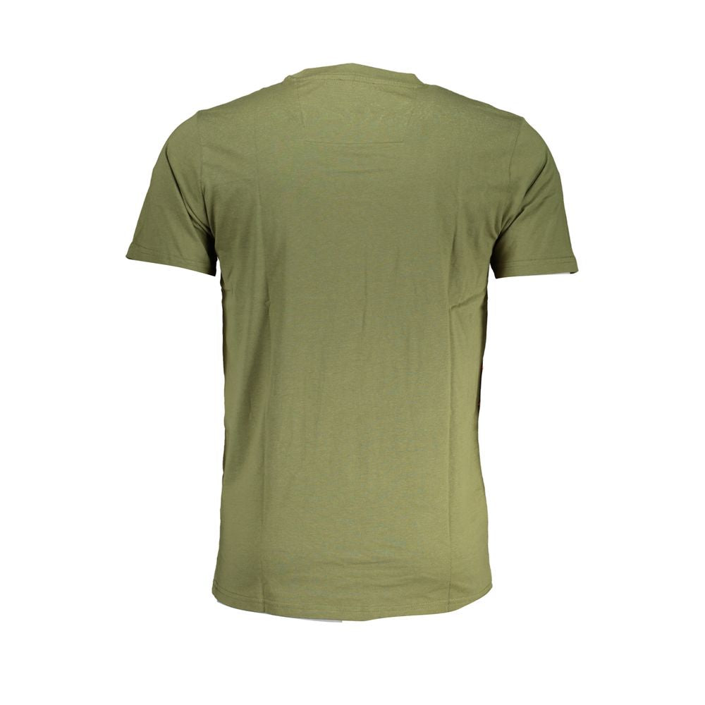Cavalli Class Cavalli Class Green Cotton T-Shirt SHORT SLEEVED T-SHIRT, CREW NECK, PRINT, LOGO