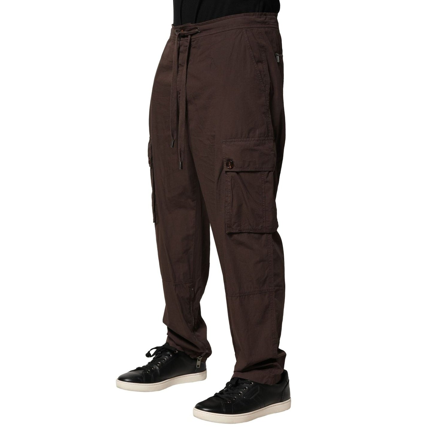 Dolce & Gabbana Brown Cotton Cargo Jogger Men Pants PAN76463-50