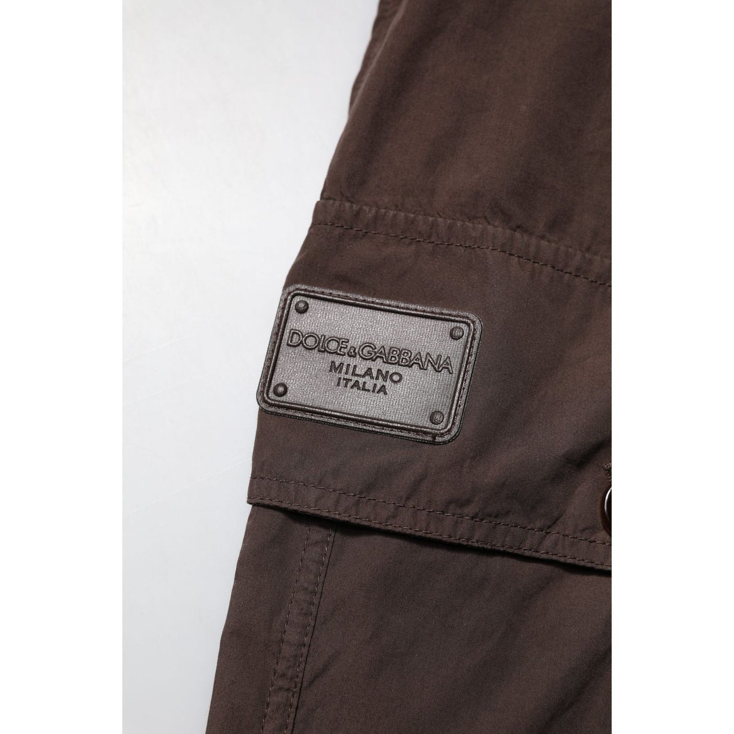 Dolce & Gabbana Brown Cotton Cargo Jogger Men Pants PAN76463-50
