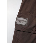 Dolce & Gabbana Brown Cotton Cargo Jogger Men Pants PAN76463-50