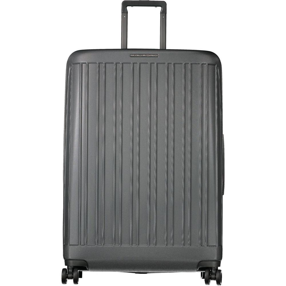 Piquadro Gray Polycarbonate Men LuggageElevate your travel style with the Piquadro Large Trolley, designed to blend form and function seamlessly. The robust polycarbonate construction in a sleek gray hue embodies sophistication. Ample space awaits within