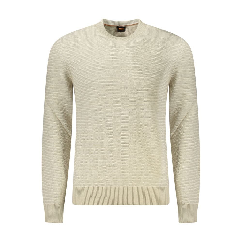 Hugo Boss Beige Cotton Men Sweater BO-34569-XXL